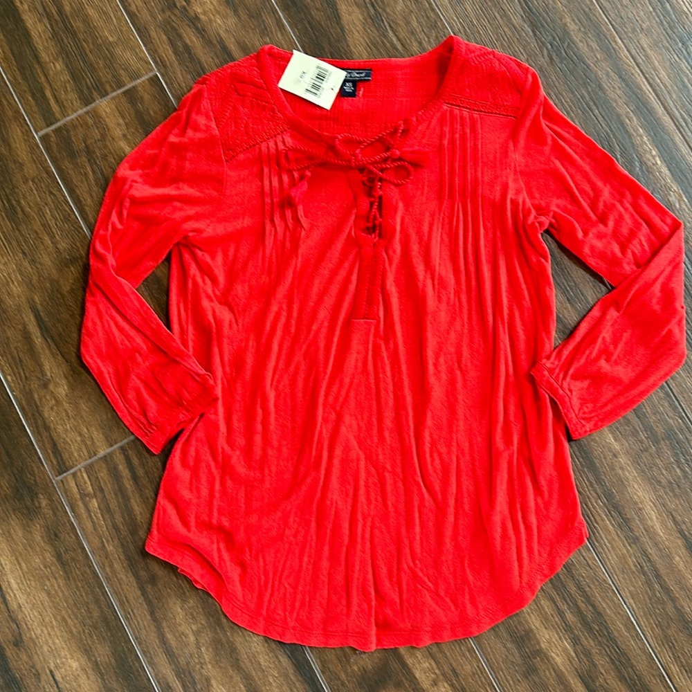 Lucky Brand peasant top XS NWT